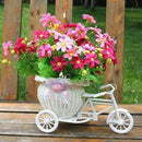 Adornio White Tricycle Flower Basket | Wedding Giveaways, Anniversary or Home Decoration