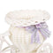 Adornio White Tricycle Flower Basket | Wedding Giveaways, Anniversary or Home Decoration