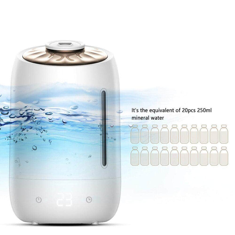 AiryMist Air Humidifier | Air Purifying Mist Maker with Intelligent Touch Screen, White