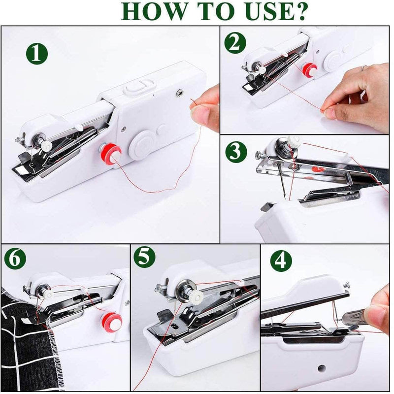 Amits Portable Mini Handheld Electric Sewing Machine, Cordless & Lightweight for Beginners