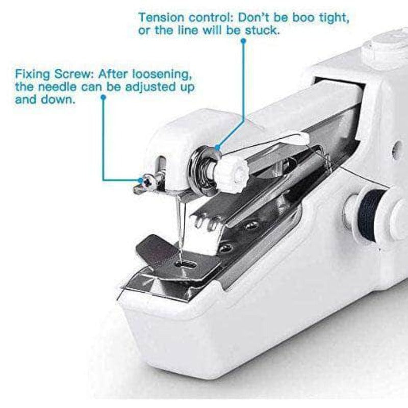 Amits Portable Mini Handheld Electric Sewing Machine, Cordless & Lightweight for Beginners
