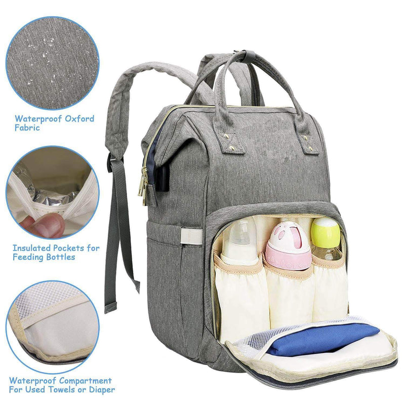 Anellie Fashion Maternity Nappy Bag Large Capacity Travel Backpack for Baby Care - Ooala