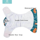 Awry 4-Pack Washable Eco-Friendly Cloth Diaper, Adjustable & Reusable Nappy