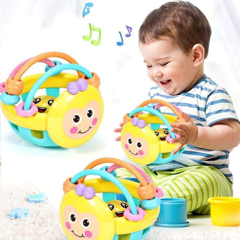 Babytoys Soft Rubber Hand Rattle | Early Educational Toy For Baby 0-12 Months - Ooala