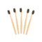 GoGreen 5Pcs Natural Bamboo Toothbrush, Charcoal-Infused Soft Hair Bristles, Eco-friendly Oral Care Tool - Ooala