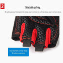 BodyCircuit Gym Gloves for Body Building Fitness Exercise and Weight Lifting, Red