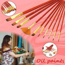 BookInk Paint Brush Set Nylon Hair Painting Kit│10 Pcs.