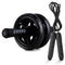 BooZoo New 2 in 1 Abdominal Ab Roller with Jump Rope | Best for Arm, Waist & Leg Gym Fitness Exercise - Ooala