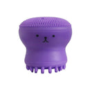 Brussh Octopus Shape Handheld Foaming Facial Scrub & Massager | Gentle Cleansing Silicone Face Brush
