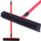 Buttercup Rubber Broom Carpet Sweeper with Squeegee Adjustable Long Handle, Red - Ooala