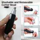 Bylil Professional Painless Nose, Eyebrow and Facial Hair Trimmer | Battery-Operated
