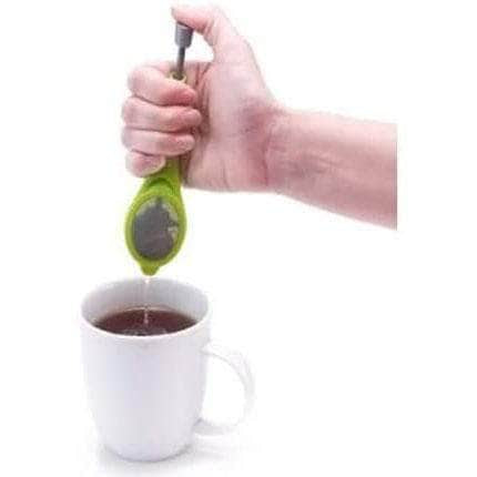 Chafill Portable Green Silicone Tea Infuser, Strainer with Built-In Plunger