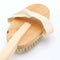 CHeRI Bath Body Brush Boar Bristles Exfoliating Massager with Long Wooden Handle Back Brush - Ooala
