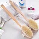 CHeRI Bath Body Brush Boar Bristles Exfoliating Massager with Long Wooden Handle Back Brush - Ooala