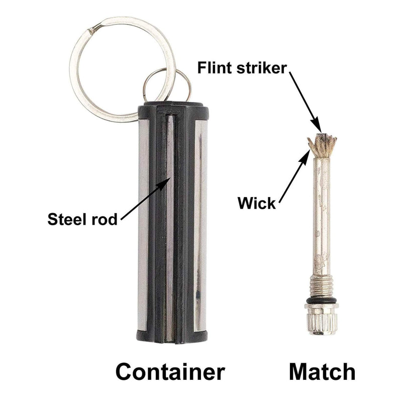 Darkzen Waterproof Match Lighter | Outdoor Survival Tool, Flint Stone Striker