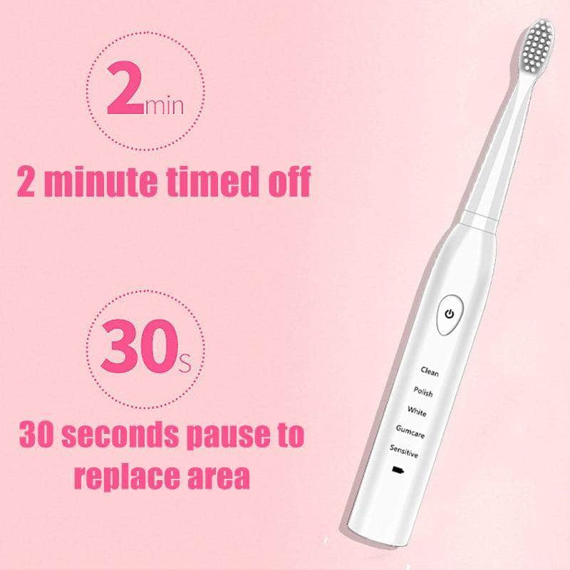 Diuns Powerful Sonic Cleaning Electric Toothbrush with Built-in Auto-Timer│Rechargeable & Waterproof