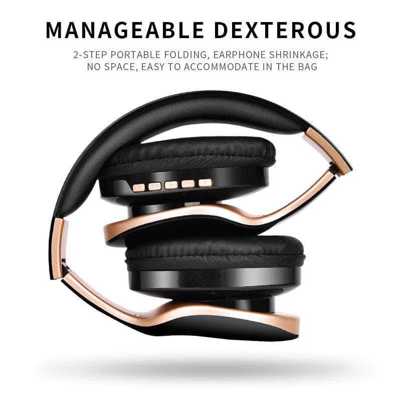 Exeligo Over-Ear Foldable Bluetooth Headphones | Wireless and Wired Stereo Headset with Microphone - Ooala