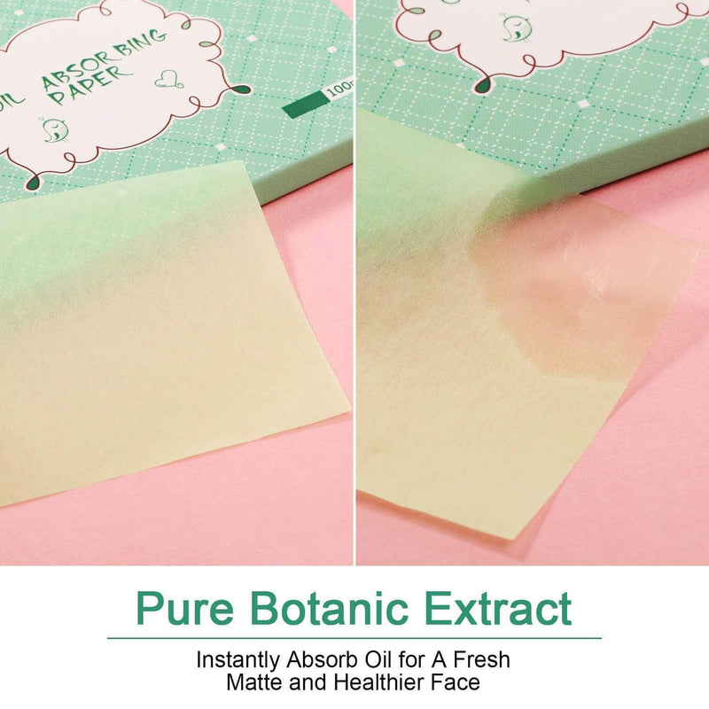 Feline Green Tea Facial Oil Blotting Paper, 100 Sheets