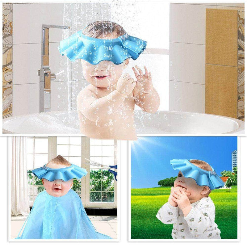 Fondle Baby Silicone Shower Cap | Adjustable Bathing Hat for Infants, Toddler and Kids