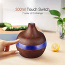 ForestMist  7 Color Night Light Cool Mist Essential Oil Humidifier, Dark Brown