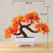 Funterior Longxu Style Artificial Bonsai Tree Plants | Small Ornaments For Home Decoration