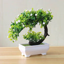 Funterior Rose Style Artificial Bonsai Tree Plants | Small Ornaments For Home Decoration