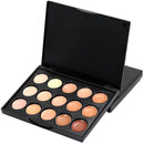 GirlFactor 15-Colors Contour, Concealer and Highlight Palette | Long Lasting and Rich Pigment