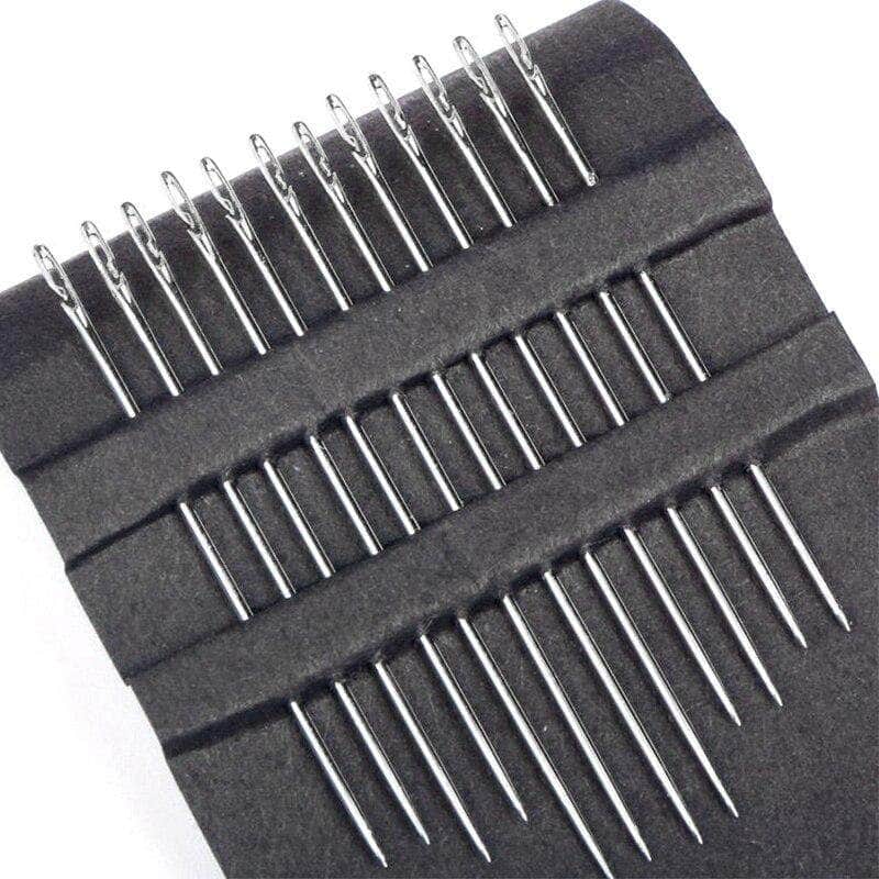 Glines 12-pcs Self-Threading Needles for Persons with Poor Eyesight