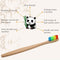 GoGreen 10-Pcs Natural Bamboo Toothbrush | Eco-friendly Charcoal-Infused Soft Hair Bristles