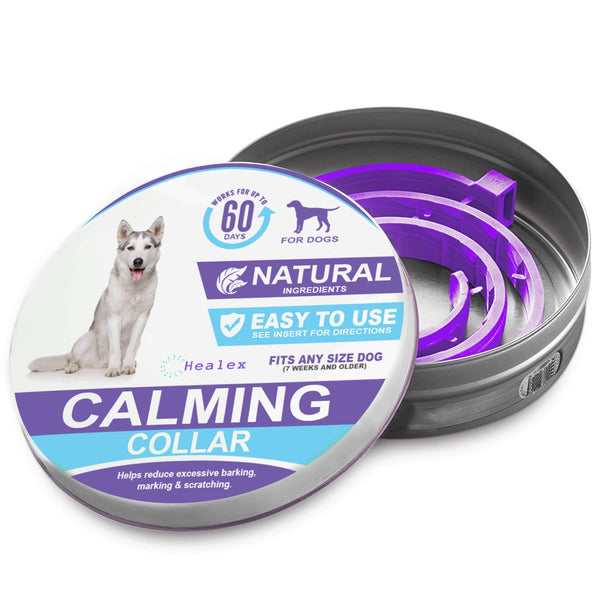 Healex Dog Calming Collar for Dogs | A Paw-FECT Dog-Calming Aid | Anxiety Relief for Dogs and Hounds Calming Dog Collar for Your Canine Pet | 2-Month Protection, 1 Collar - Ooala
