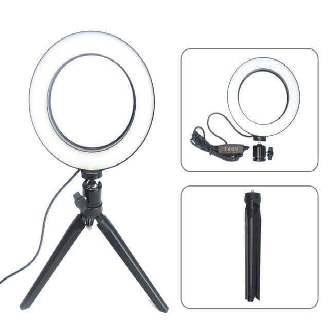InstaBright 6 inch LED Ring Light with Tripod Stand - Ooala