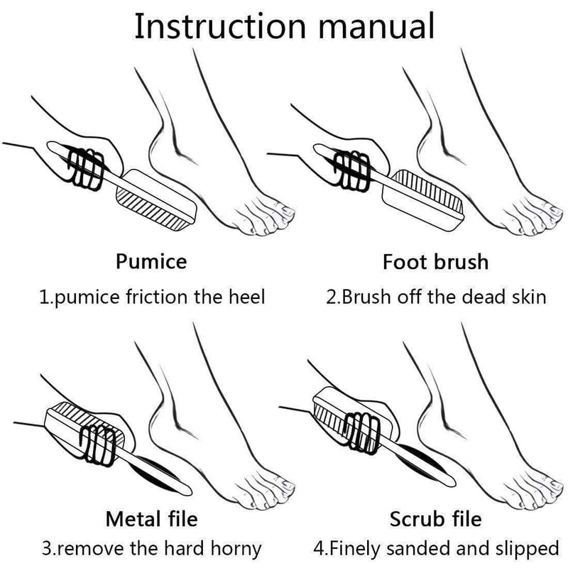 JRN Foot Spa Brush & Shower Scrubber,  Handy Massage & Exfoliating Foot Care Tool - Ooala