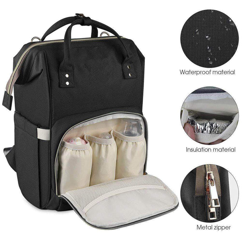 Kiditrends Nappy Backpack Large Capacity Stroller Bag Multi-function Waterproof Travel Diaper Bags - Ooala