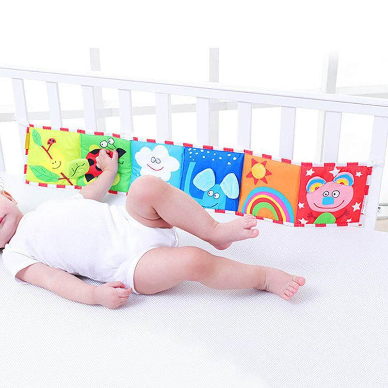 Kiex Crib Bed Bumper Pad│Cloth Baby Book Animal Educational Toys│Ladybug