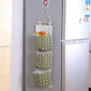 Kiex Wall Hanging Storage Bags with 3 Pockets for Bedroom & Bathroom