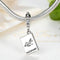 Lacic 925 Sterling Silver Passport Charm with Clear Crystal Travel Dangle Charm