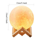 LeafHaze 3D Ultrasonic USB Moon Humidifier with LED Night Lamp