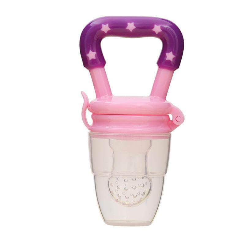 LilCuddles Baby Fruit Feeder Pacifier | Infant Fruit Teething Toy with Silicone Pouch, 4-6 months