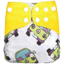 Melour Reusable Cloth Diaper, Adjustable & Washable Baby Nappies | Yellow