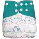 Melour Reusable Cloth Diaper, Adjustable & Washable Baby Nappies | Green