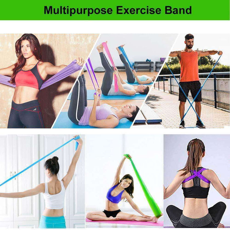 Omza Exercise Resistance Bands, for Strength Training, Physical Therapy, Yoga, Pilates, & Stretching
