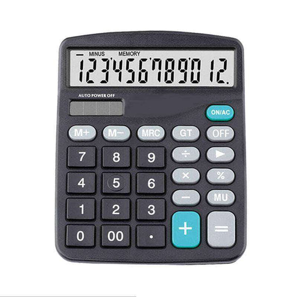 ClipShop 12-Digits Large LCD Display Basic Calculator with Solar Battery - Ooala