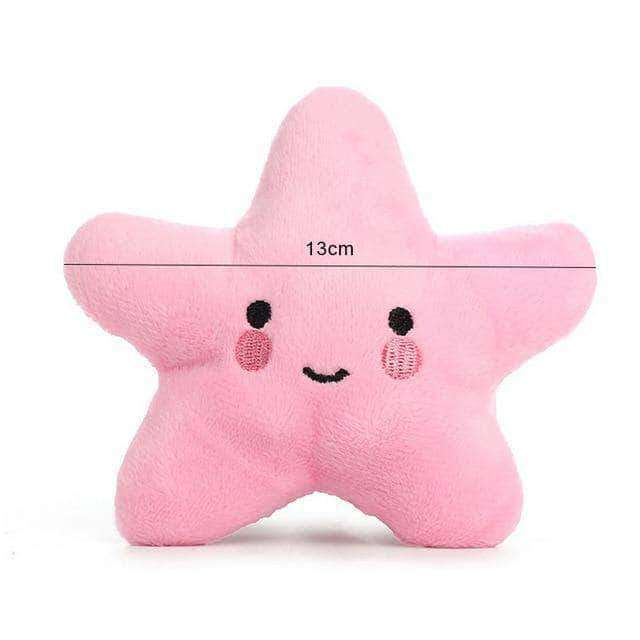 Hiputi Giftable World Star Pet 13cm Plush Pet Toy Smiling Star Squeaker Dog Chew Toy - Ooala