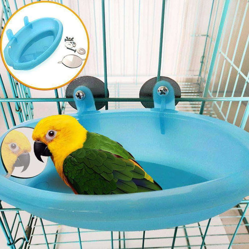 Eirmon Portable Bird Bathroom with Mirror for Parrot - Ooala