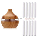 Purex Cool Mist Humidifier | Aroma Essential Oil Diffuser | Changing LED Lights, Lt. Wood Grain 300ml - Ooala