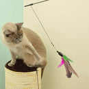 Purrade Cat Interactive Toy Stick | Feather Wand with Small Bell