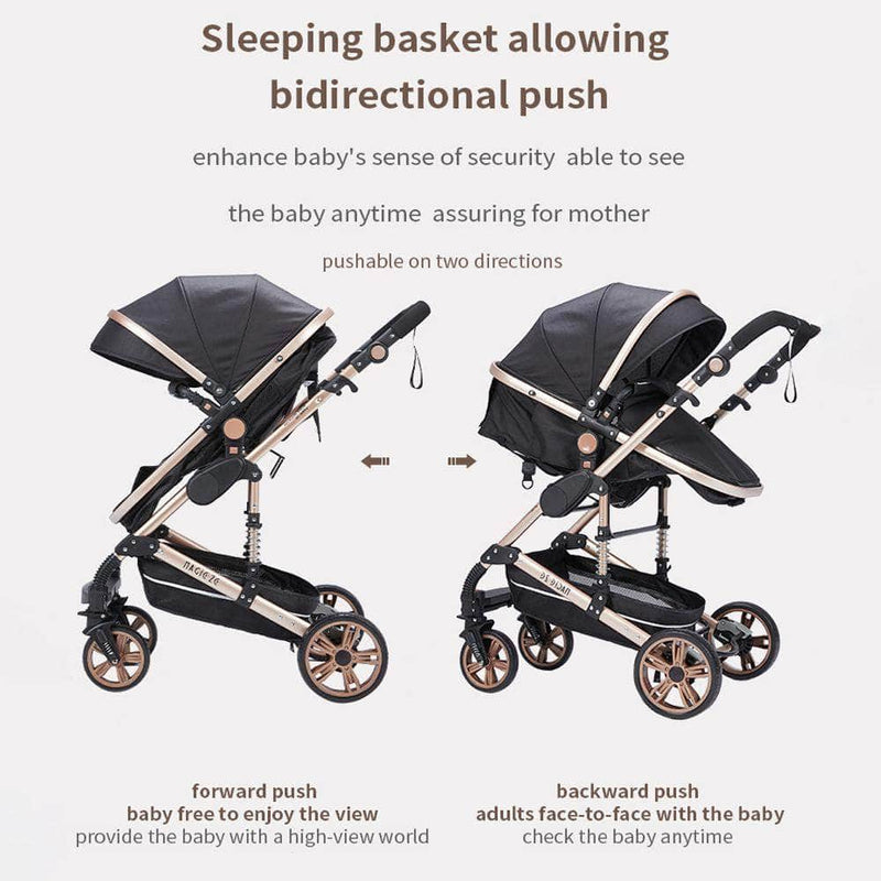 Snugsie 3-in-1 Baby Stroller | Multi-Functional and High-View