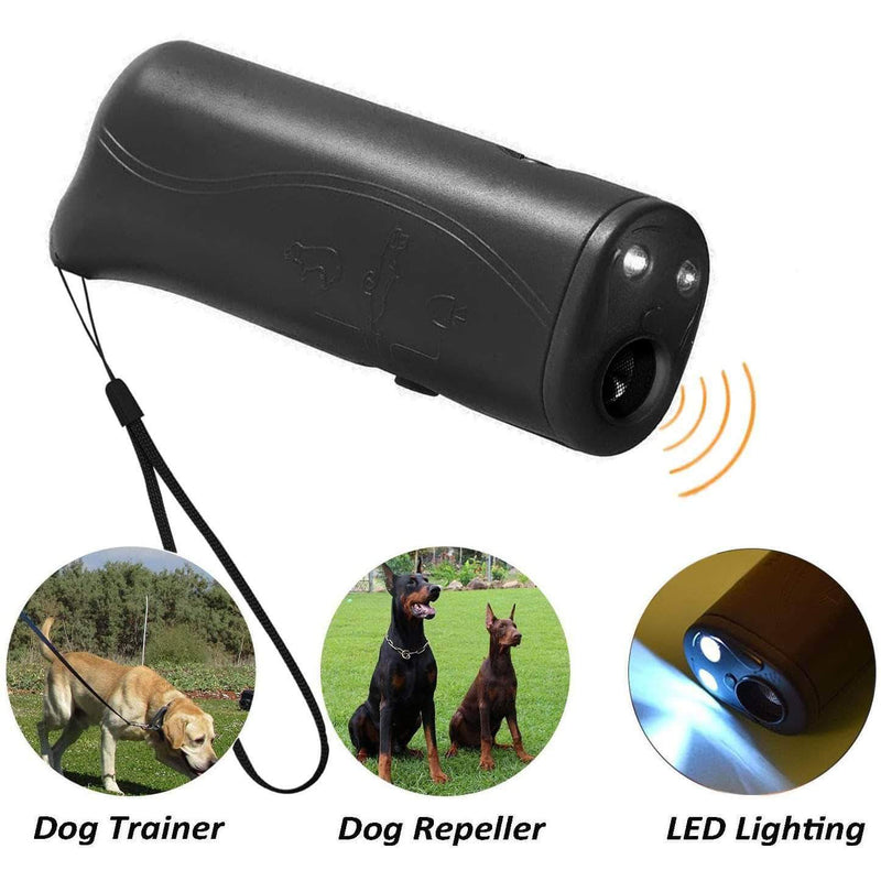 SurePet Ultrasonic 3 in 1 Anti-barking Dog Repeller and Handheld LED Training Device 