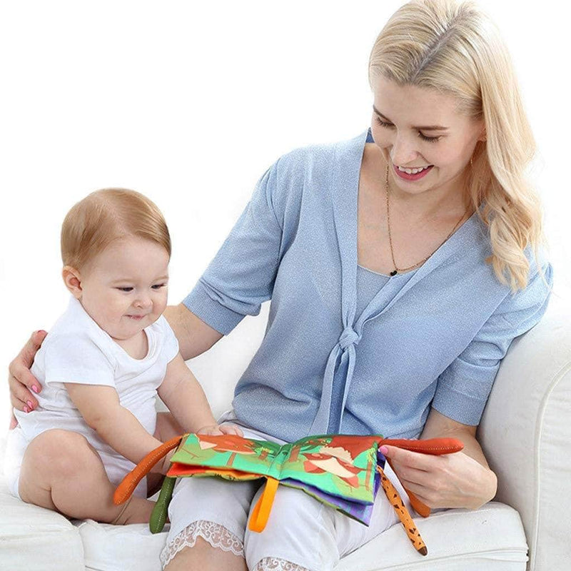 Texouse Soft Cloth Animal Tail Baby Book | Early Educational Learning Tool for Toddler