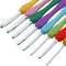 Tipine 8 pcs Aluminum Ergonomic Crochet Needles with Colorful Soft Rubber Grip Cushioned Handles